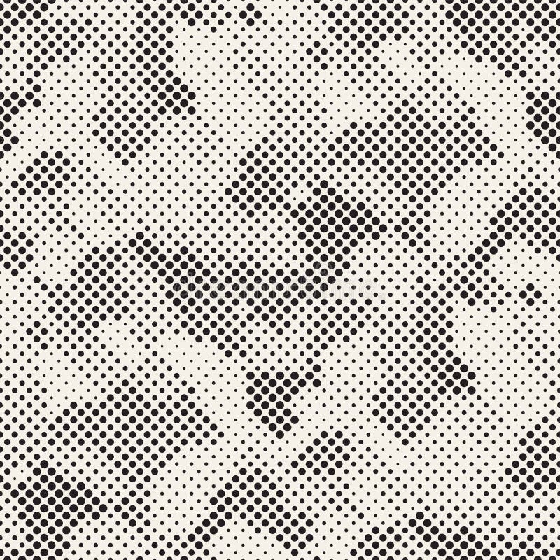 Struttura di semitono alla moda moderna Fondo astratto senza fine con i cerchi casuali Modello di mosaico senza cuciture di vetto illustrazione vettoriale