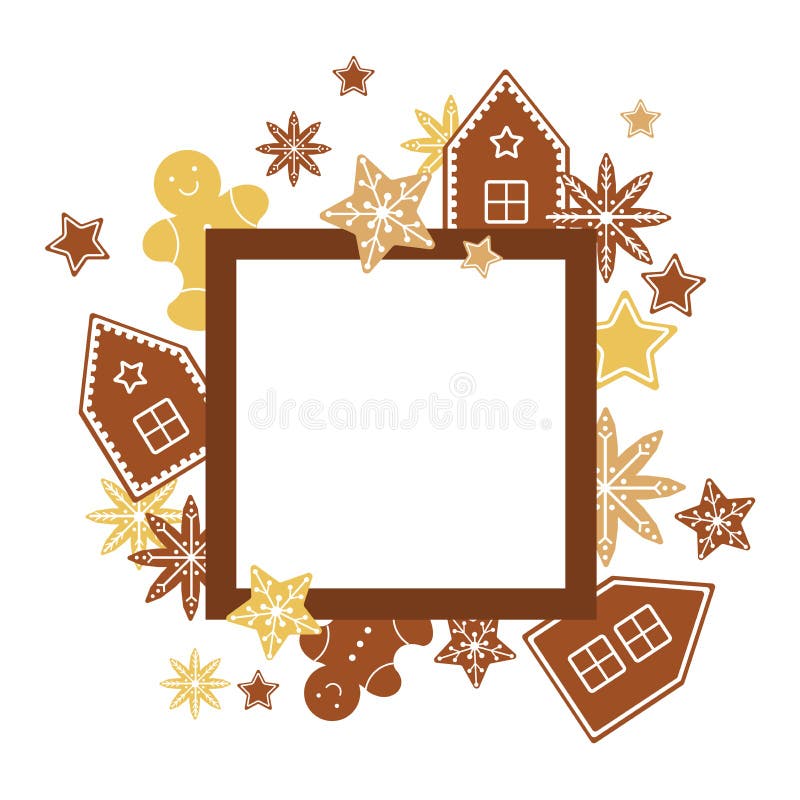 Struttura di vettore con i biscotti dello zenzero royalty illustrazione gratis Struttura di vettore con i biscotti dello zenzero royalty illustrazione gratis