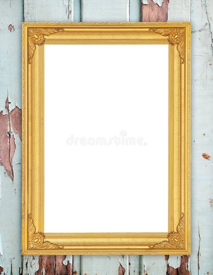 Struttura dorata in bianco sulla parete di legno fotografia stock Struttura dorata in bianco sulla parete di legno fotografia stock