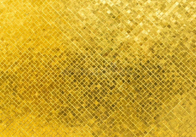 Struttura dorata brillante di lusso del fondo del mosaico di Tone Rectangle Tile Glass Pattern immagini stock libere da diritti Struttura dorata brillante di lusso del fondo del mosaico di Tone Rectangle Tile Glass Pattern immagini stock libere da diritti
