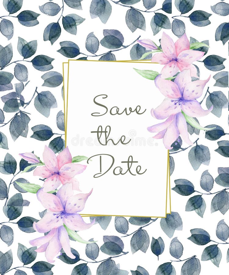 Struttura floreale verticale con le rose rosa e le foglie decorative Progettazione dell'invito dell'acquerello Fondo per conserva royalty illustrazione gratis Struttura floreale verticale con le rose rosa e le foglie decorative Progettazione dell'invito dell'acquerello Fondo per conserva royalty illustrazione gratis