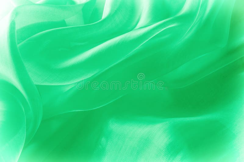 Struttura, fondo, modello Tessuto di seta verde per coprire abs. Struttura, fondo, modello Tessuto di seta verde per coprire Tessuto astratto, modello d'ondeggiamento artistico di frattale del panno