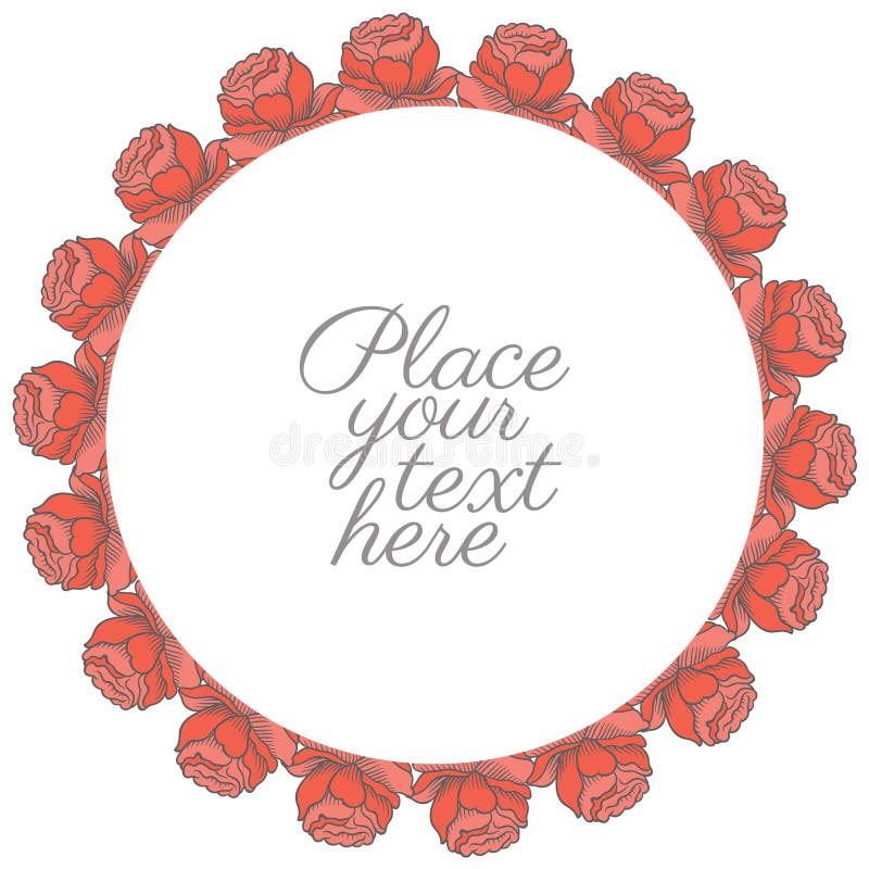 Struttura rotonda di retro rose illustrazione di stock Struttura rotonda di retro rose illustrazione di stock