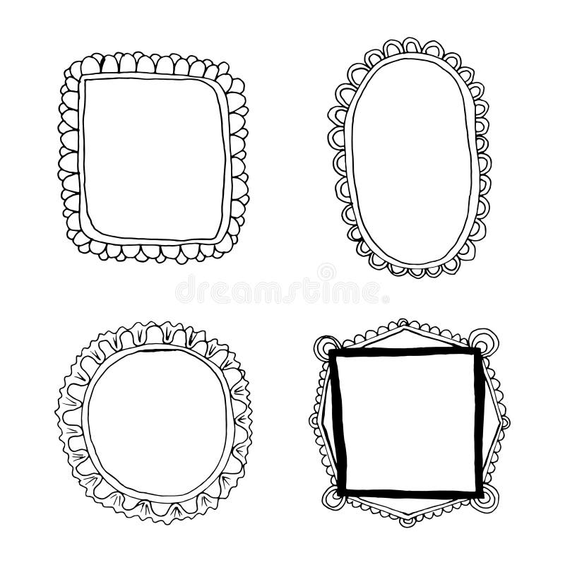 Strutture disegnate a mano messe illustrazione di stock Strutture disegnate a mano messe illustrazione di stock