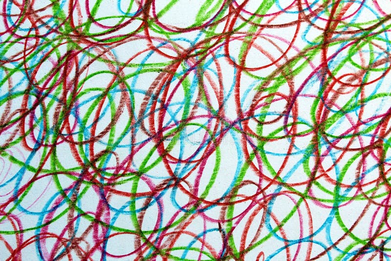 Strutturi lo scarabocchio che i colori differenti tirati disegnano a matita il fondo fotografia stock Strutturi lo scarabocchio che i colori differenti tirati disegnano a matita il fondo fotografia stock