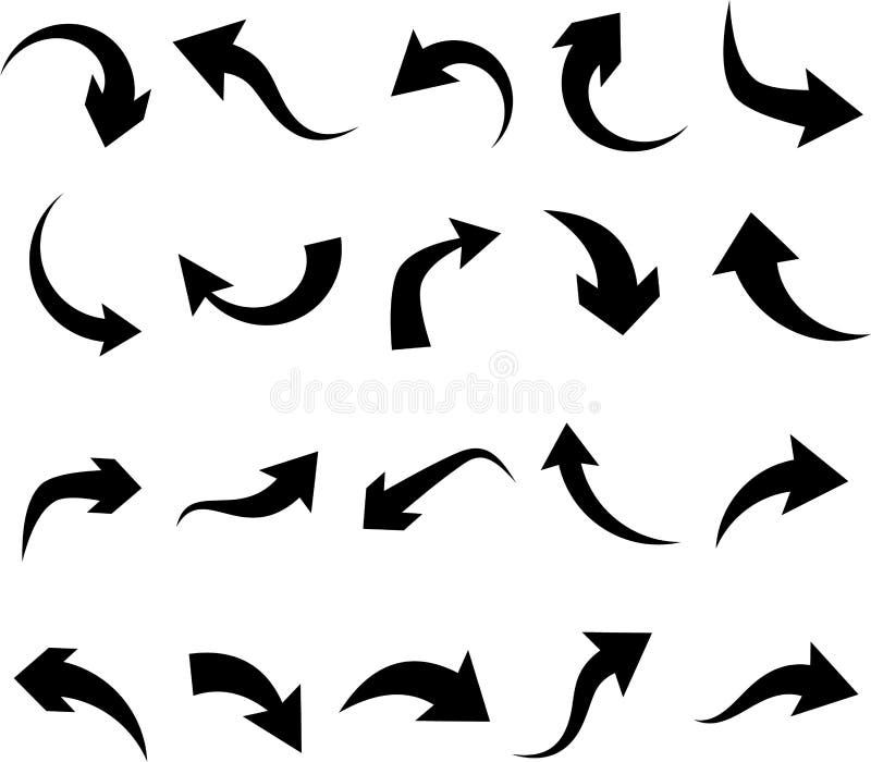 Strzałkowate ustawić symbole ilustracji