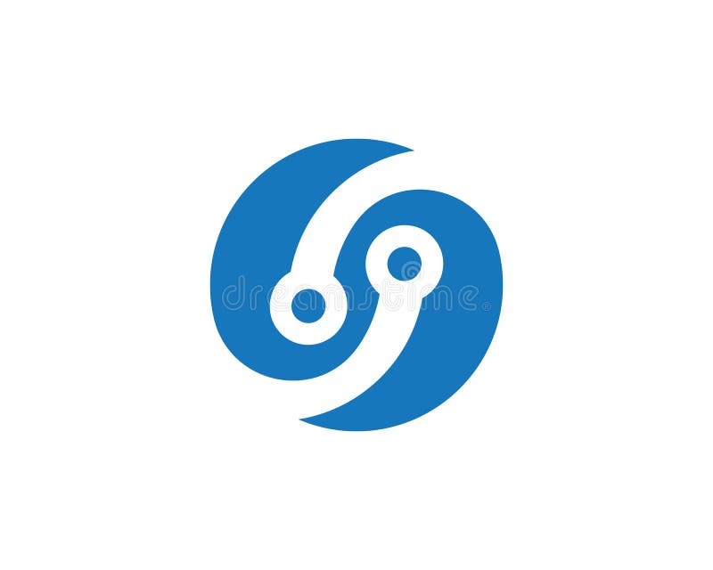Strömkrets Logo Template vektor illustrationer