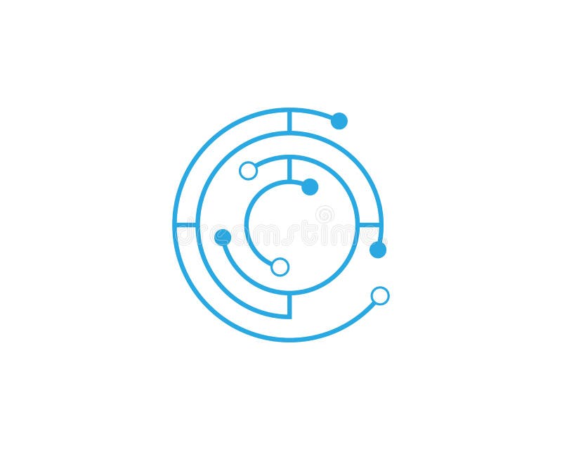 StrömkretsLogo Template vektor stock illustrationer