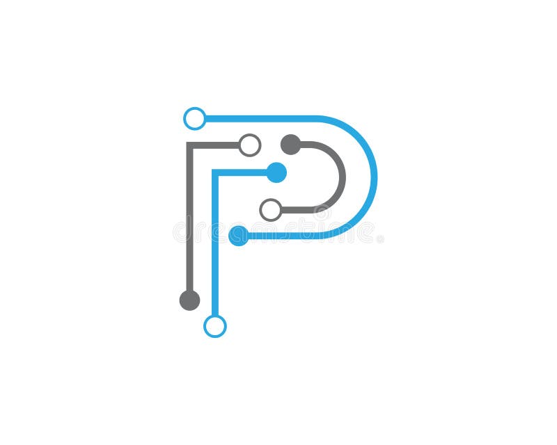 StrömkretsLogo Template vektor vektor illustrationer