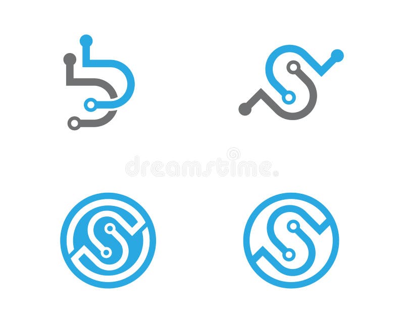 StrömkretsLogo Template vektor stock illustrationer
