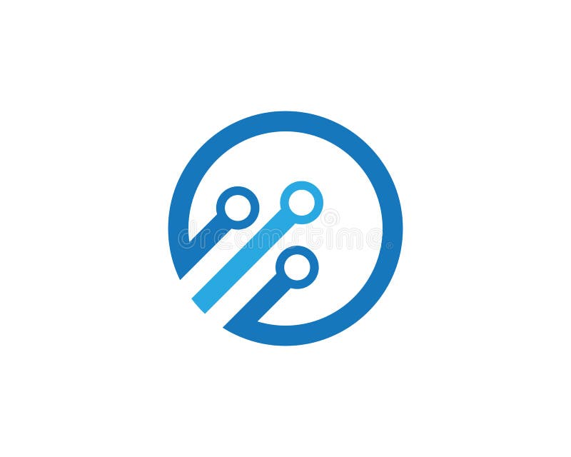 StrömkretsLogo Template vektor vektor illustrationer