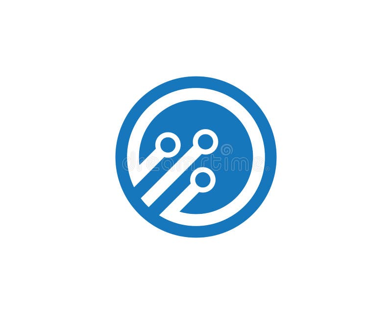 StrömkretsLogo Template vektor royaltyfri illustrationer