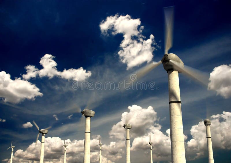 Strömturbinwind arkivbild