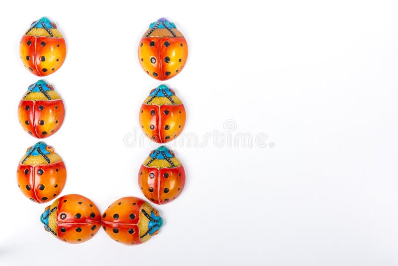Stubarwne biedronki w Meksykańskim ceramics obrazy royalty free