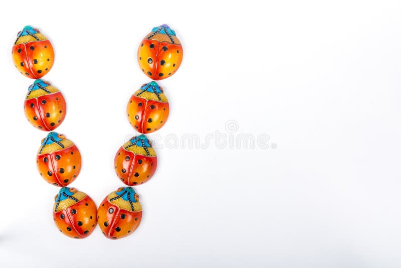 Stubarwne biedronki w Meksykańskim ceramics fotografia stock