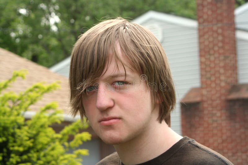 Stubborn Teen Boy Expression royalty free stock photos Stubborn Teen Boy Expression royalty free stock photos