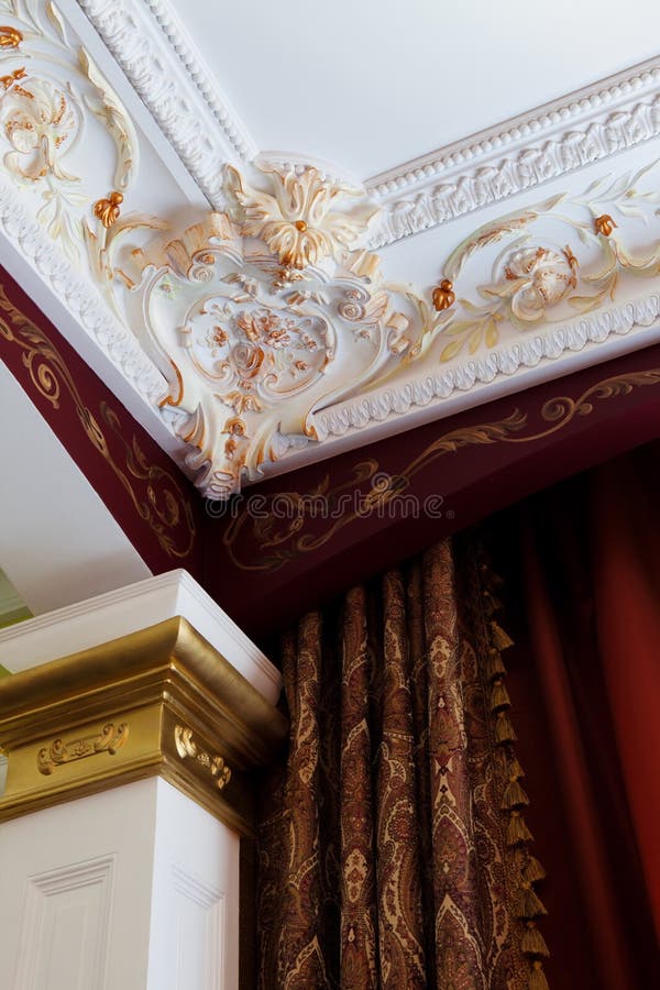 Stucco on the ceiling stock photos Stucco on the ceiling stock photos