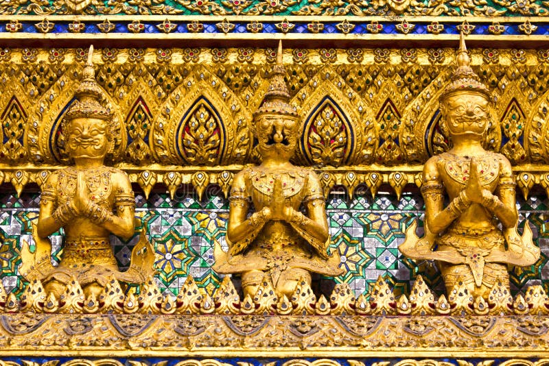 Stucco Thai art style in Grand Palace Thailand