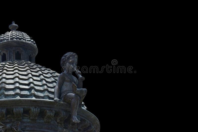 Stucco in various forms is an art. Beautiful and powerful On a black background For making stock image