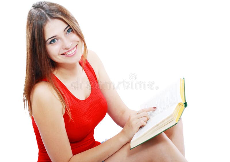 Studencka dziewczyna z książką obrazy royalty free Studencka dziewczyna z książką obrazy royalty free