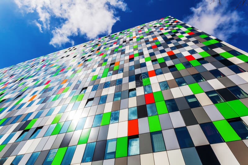 Student accommodation building at the university campus in Utrecht, Netherlands