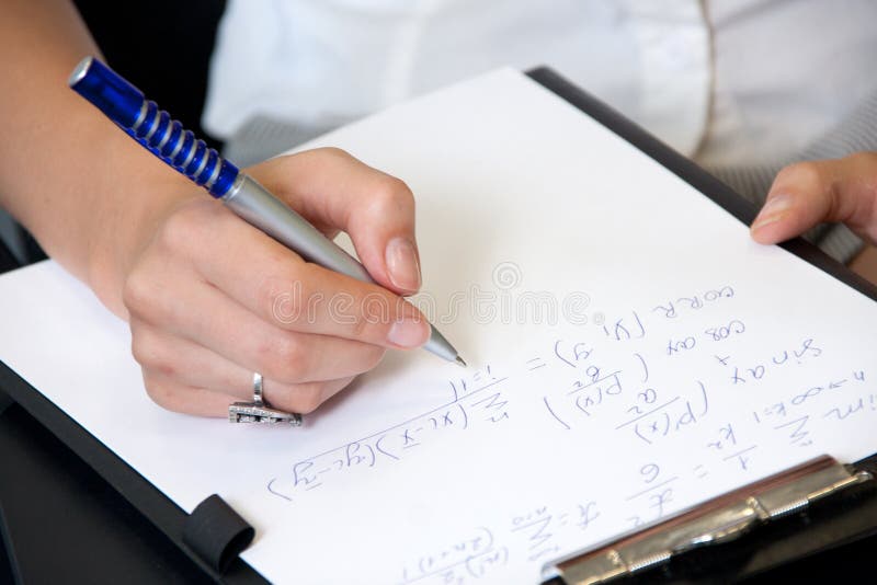 Student in classroom royalty free stock photo