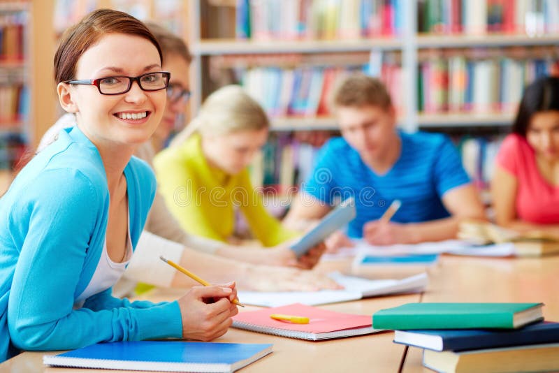 Student of college stock image