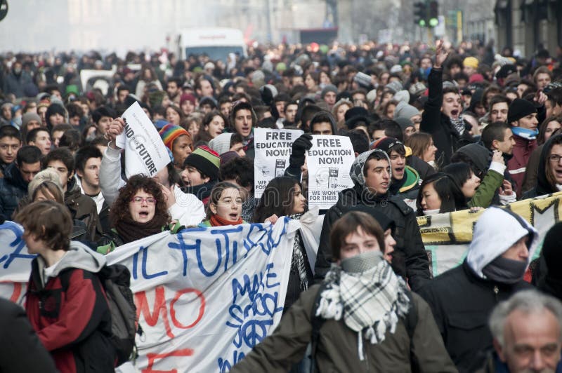 Student demonstration in Milan december 14, 2010