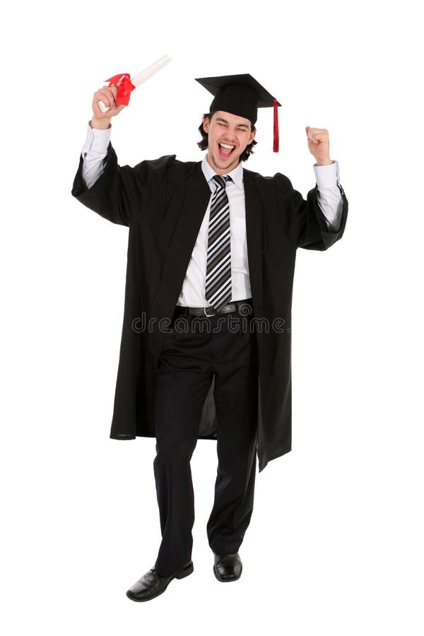Student die houdend een graad glimlacht royalty-vrije stock afbeeldingen Student die houdend een graad glimlacht royalty-vrije stock afbeeldingen