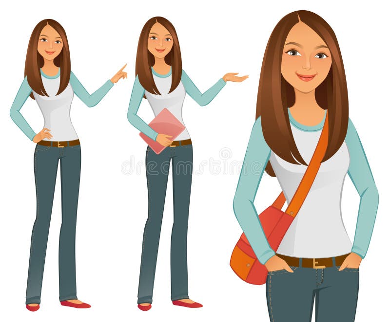 Student Girl stock illustration