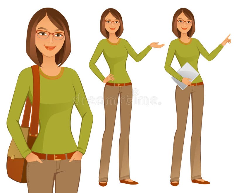 Student Girl stock illustration