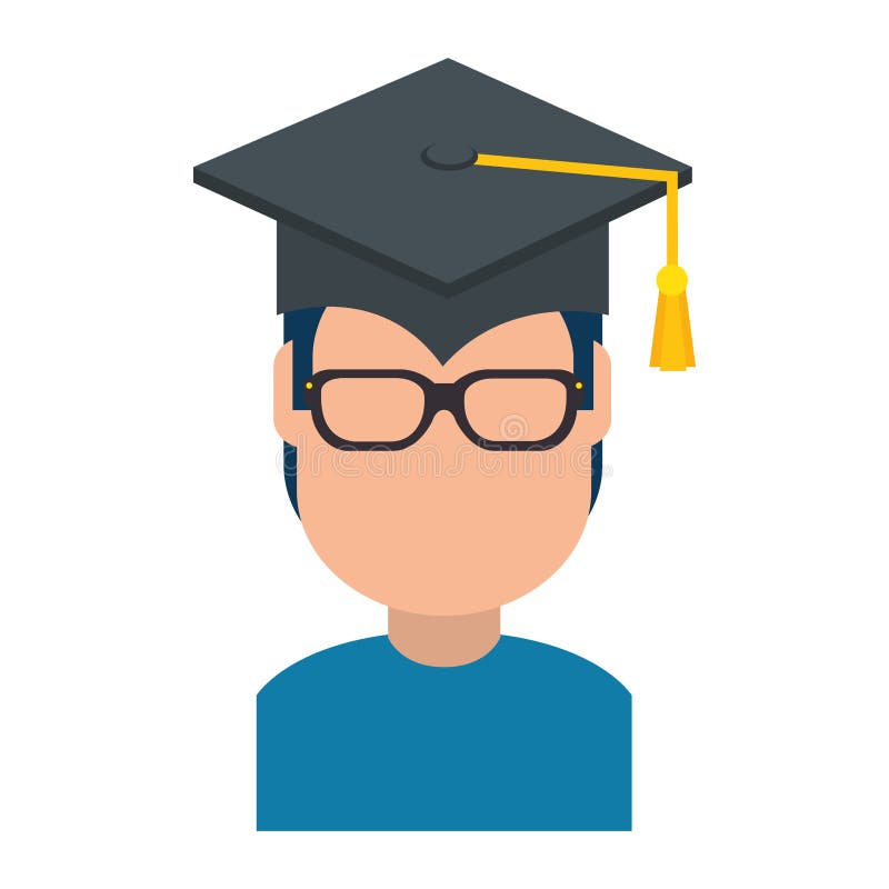 Student Graduated Avatar Character Stock Vector Illustration of