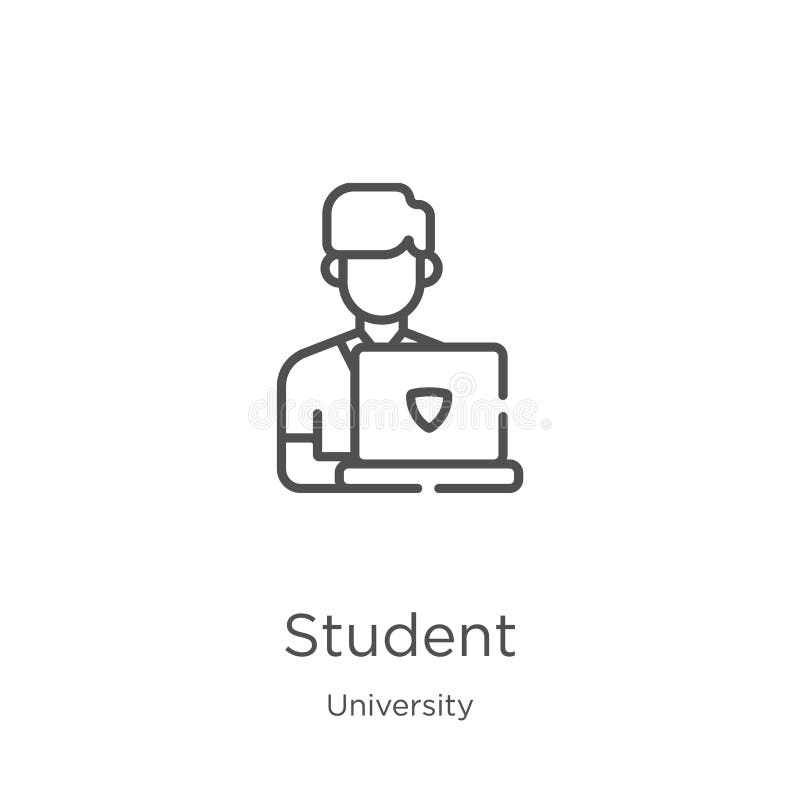 Student Icon Vector From University Collection Thin Line Student