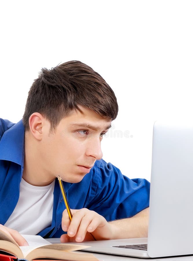 Student with a Laptop royalty free stock photo