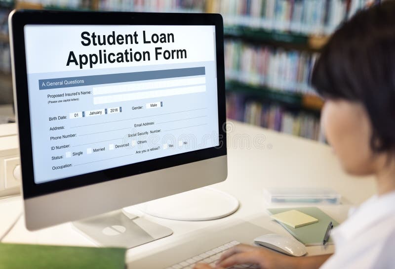 Student Loan Application Form Registration Concept