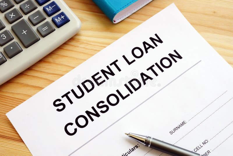 Student Loan Consolidation Application And Pen Stock Photo Image of