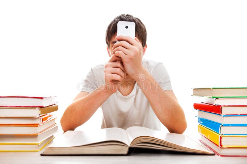 Student with a Phone stock images
