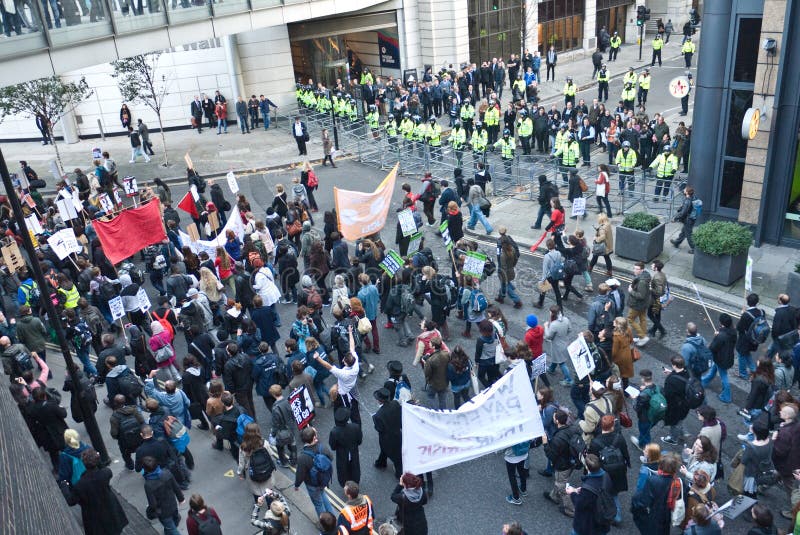 Student Protest and March against fee increases. stock image Student Protest and March against fee increases. stock image