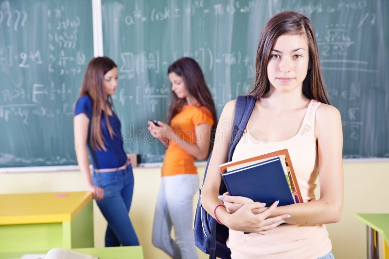 Student at school stock image