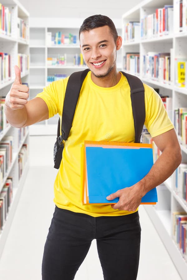 Student success successful thumbs up library learning portrait format smiling people royalty free stock images Student success successful thumbs up library learning portrait format smiling people royalty free stock images