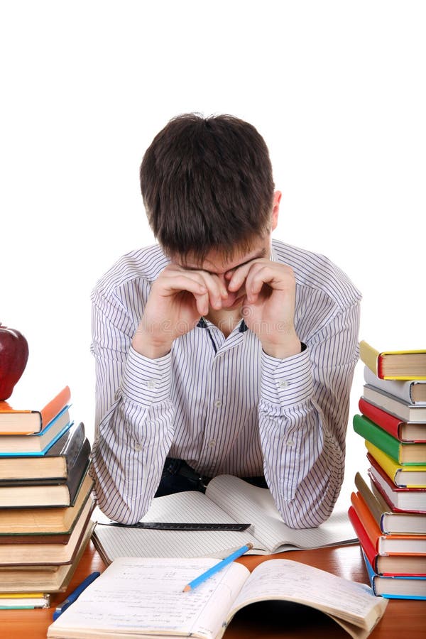 Student Tired royalty free stock photo