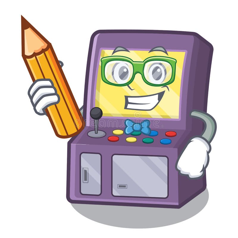 Smart Arcade Game Machine Cartoon Character Has an Idea Stock Vector ...