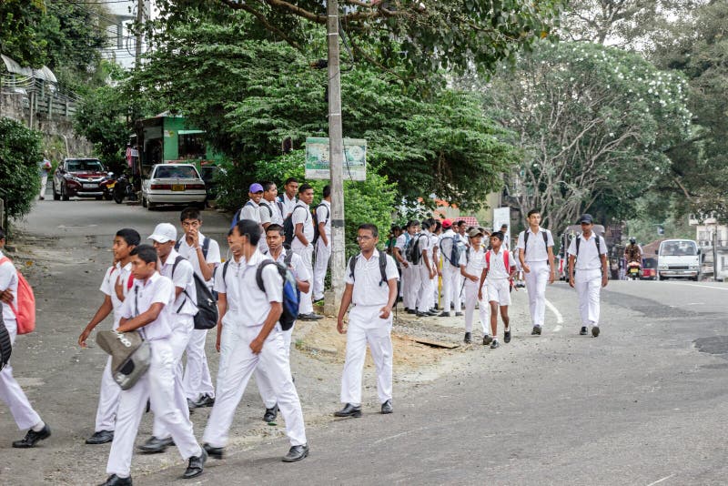 Student with Uniform in Sri Lanka Editorial Stock Image Image of