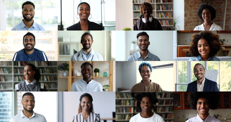 Studenti africani e diverse persone d'affari vista collettivamente fotografie stock libere da diritti