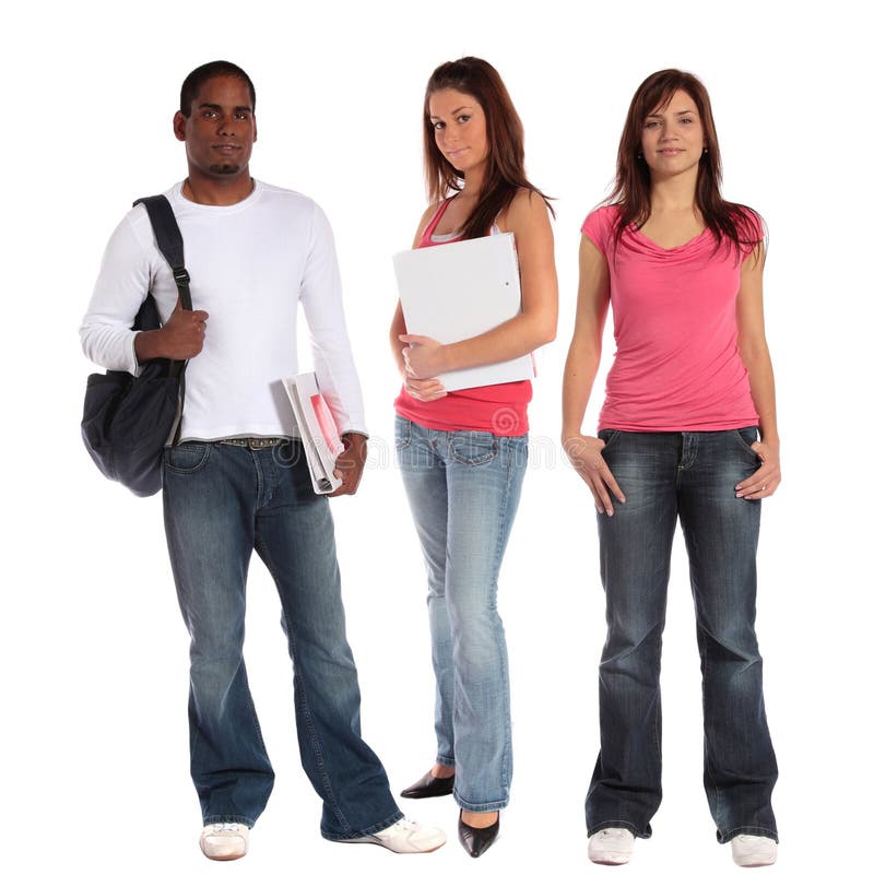 Group of five young people stock image. Image of cutout - 16720901