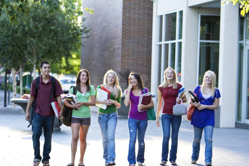 Students Carrying Books