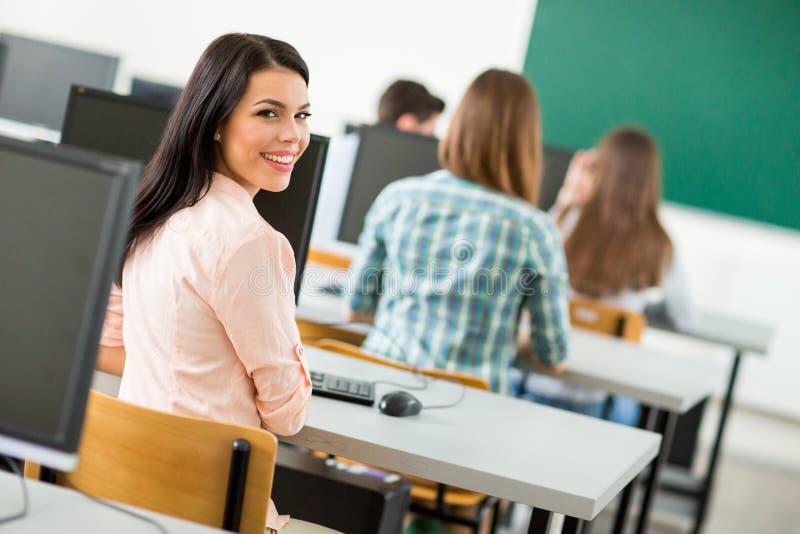 Students in the classroom royalty free stock photography