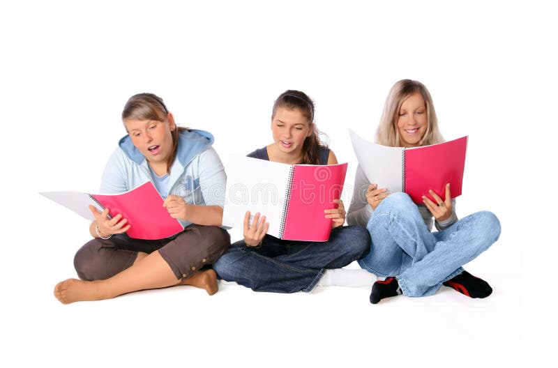 Students With Notebooks