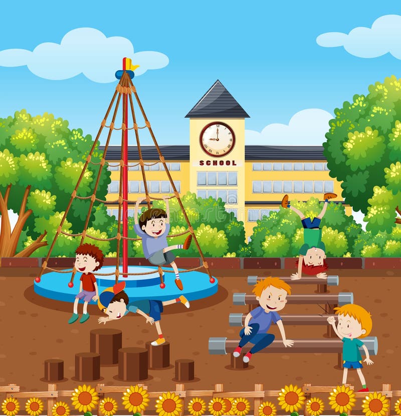 School Playground Stock Illustrations 11097 School Playground Stock