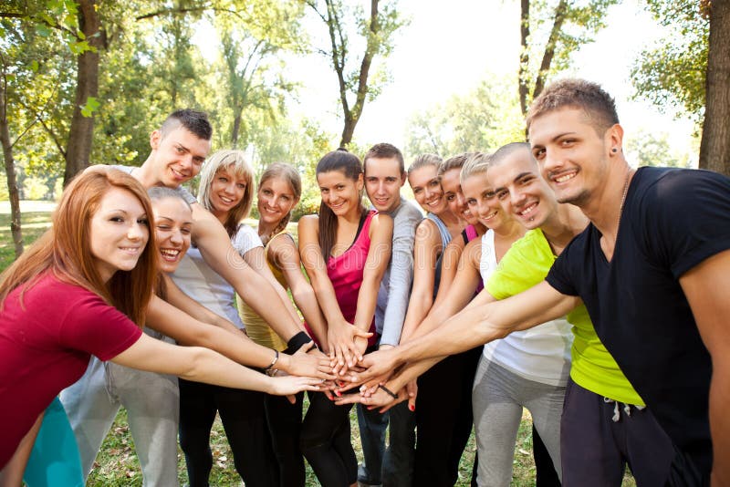 Students Team Stock Image Image Of Confidence Huddle 21744593